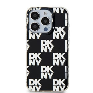 Etui DKNY IML Checkered Mono Pattern na iPhone 15 Plus / 14 Plus - czarne