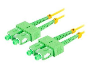 LANBERG fiber optic patchcord SM SC/APC-SC/APC duplex 10m LSZH g657a1 3.0mm yellow