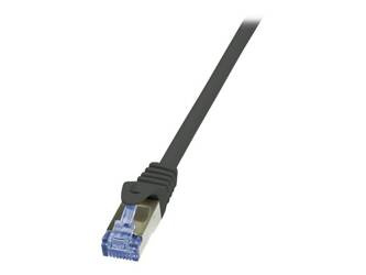 LOGILINK CQ3013S LOGILINK Patchcord Cat.6A 10G S/FTP PIMF PrimeLine 0,25m czarny