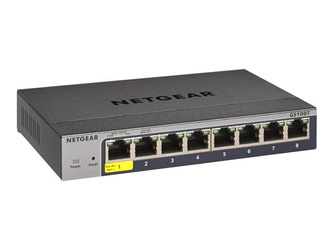 NETGEAR GS108T-300PES Netgear ProSafe Smart 8-Port Gigabit Switch Metal 1xPoE PD (GS108T v3)