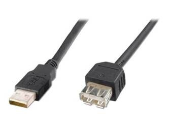 ASM AK-300200-030-S ASSMANN Kabel przedłużający USB 2.0 HighSpeed Typ USB A/USB A M/Ż czarny 3m