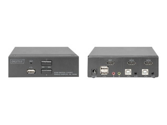 DIGITUS KVM Switch 2x1 HDMI 2-Port Single Display 4K/30Hz FreeSync