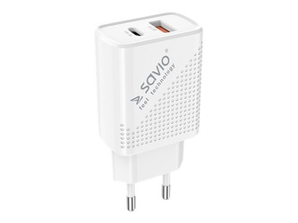 SAVIO LA-04 Wall USB charger Quick Charge Power Delivery 3.0 18W