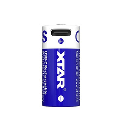 XTAR AKUMULATOR 16340/R-CR123 3,7V LI-ION 900MAH USB-C Z ZABEZPIECZENIEM 16340-900