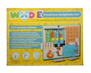 Drewniana łamigłówka 3w1 Woodie
