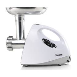 Tristar | VM-4210 Meat Grinder | White | 3 Stainless steel grinding plates, Aluminum grinder head, Aluminum hopper tray, Sausage stuffer, Kubbe attach