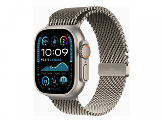 Apple Watch Ultra 2 GPS + Cellular 49mm Natural Titanium Case with Natural Titanium Milanese Loop - S