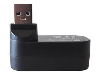 TECHLY 3-Portowy Mini Hub USB 3.0 z Obrotowym Wtykiem USB