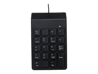 GEMBIRD KPD-U-03 klawiatura numeryczna USB czarna typu slim 18 klawiszy