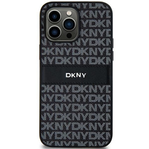 Etui DKNY Leather Mono Stripe & Metal Logo na Samsung Galaxy S24+ - czarne