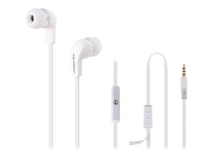 QOLTEC 50801 Qoltec Słuchawki dokanałowe z mikrofonem Białe