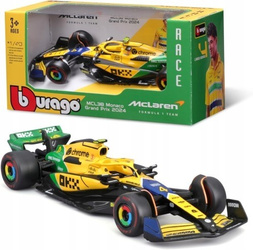 Bburago Model 1:43 BOLID F1 McLaren MCL38 Norris Monaco GP 2024 Senna 18-38214