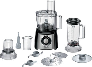 Bosch | Food Processor MultiTalent 3 Plus | MCM3PM386 | 900 W | Number of speeds 2 | Bowl capacity 2.3 L | Black/Stainless steel