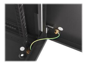 LANBERG Wall mount cabinet 19inch 6U 600x600 steel doors black flat pack