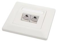 Gniazdko Solarix CAT5E UTP 2 x RJ45 pod tynk białe