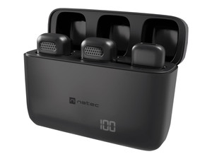 NATEC NMI-2256 Hopper mikrofon krawatowy bezprzewodowy Lightning  2 sztuki