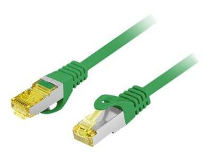 LANBERG Patchcord Kat.6A S/FTP LSZH CU 1m zielony