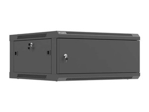 SZAFA INSTALACYJNA RACK WISZĄCA 19" 4U 600X600 CZARNA DRZWI METALOWE LANBERG (FLAT PACK)