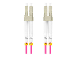 LANBERG Patchcord światłowodowy MM LC/UPC-LC/UPC DX OM4 15m