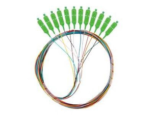 LANBERG Pigtail światłowodowy SM SC/APC ST A1 12X2m MC