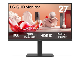 LG | 27BA54QB-B | 27 " | IPS | QHD | 16:9 | 75 Hz | 5 ms | 2560 x 1440 pixels | 350 cd/m² | HDMI ports quantity 2