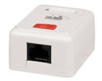 Gniazdko Solarix CAT5E UTP 1 x RJ45 na tynk białe