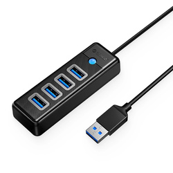 Hub Orico PW4U-U3 USB-A / 4x USB-A 3.0 - czarny