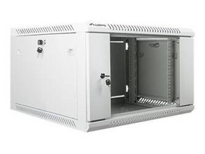 LANBERG WF01-6606-10S Lanberg szafa wisząca rack 19 6U 600x600mm szara (drzwi szklane)