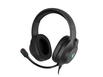 SŁUCHAWKI NAUSZNE GENESIS NEON 213 RGB Z MIKROFONEM PODŚWIETLENIE CZARNE