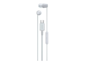 Sony IER‑EX15C USB‑C Wired Earbuds with Mic, White | Sony