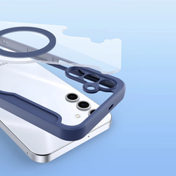 Etui Dux Ducis Skin X Pro na Samsung Galaxy S25+ z MagSafe i portfelem - niebieskie