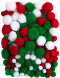 Pompony poliestrowe mix 140szt.