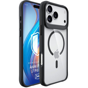 Etui 3mk Satin Armor MagCase na iPhone 17 Pro Max - przezroczysto czarne