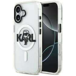 Etui Karl Lagerfeld IML Karl Sketch Logo MagSafe do iPhone 17 - przezroczyste