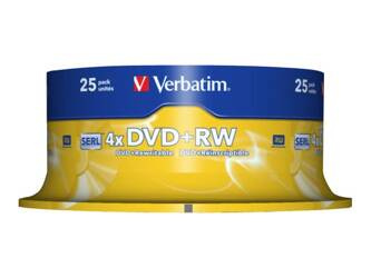 VERBATIM 43489 Verbatim DVD+RW cake box 25 4.7GB 4x