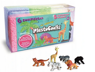 PlastoCoolki  neonowe zwierzątka 5 kolorów