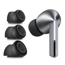 Nakładki Tech-Protect Ear Tips do słuchawek Samsung Galaxy Buds 3 Pro w rozmiarach S / M / L - czarne (3 szt.)