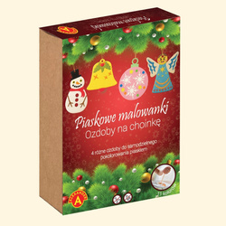 Piaskowe Malowanki Ozdoby na choinkę Bałwanek