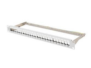 PATCH PANEL PUSTY 24 PORT 1U 19" FTP DO MODUŁÓW KEYSTONE SZARY LANBERG