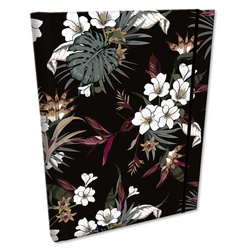 Notes B6 kratka z gumką Soft Touch Tropikalne Kwiaty