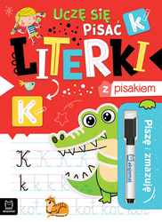 Uczę się pisać literki z pisakiem. Piszę i zmazuję