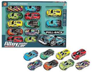 Zestaw 12 aut metalowych 8,6cm