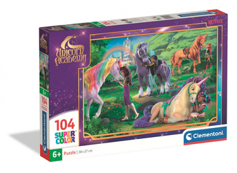 Puzzle 104 Super kolor Unicorn Academy 25093
