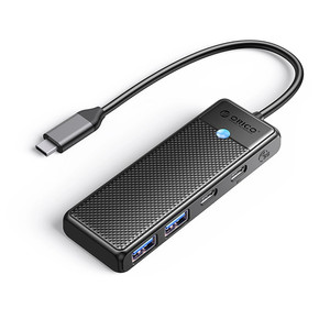 Hub USB-C Orico PAPW2AC-C3 stacja dokująca 2x USB-A 3.0 + 2x USB-C 3.0 - czarny