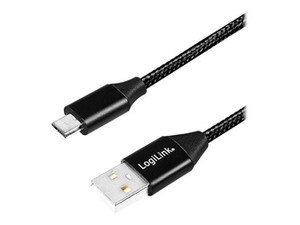 LOGILINK CU0143 LOGILINK - Kabel USB 2.0, USB-A męski do micro-USB męski 0,3 m