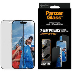 Szkło prywatyzujące PanzerGlass Ultra-Wide Fit Fastfit do iPhone 17 / 16 Pro