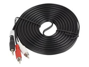 LANBERG CA-MJRC-10CC-0050-BK Lanberg kabel stereo audio Mini Jack 3,5mm (M)->2x RCA Cinch 5m