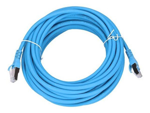 EXTRALINK LAN patchcord kat6A S/FTP 10m 10G ekranowany kabel czysta miedź niebieski