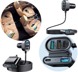 Joyroom ładowarka samochodowa 2xPD+2xQC3.0 75W