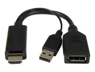 GEMBIRD A-HDMIM-DPF-01 Aktywny adapter 4K HDMI na DisplayPort czarny